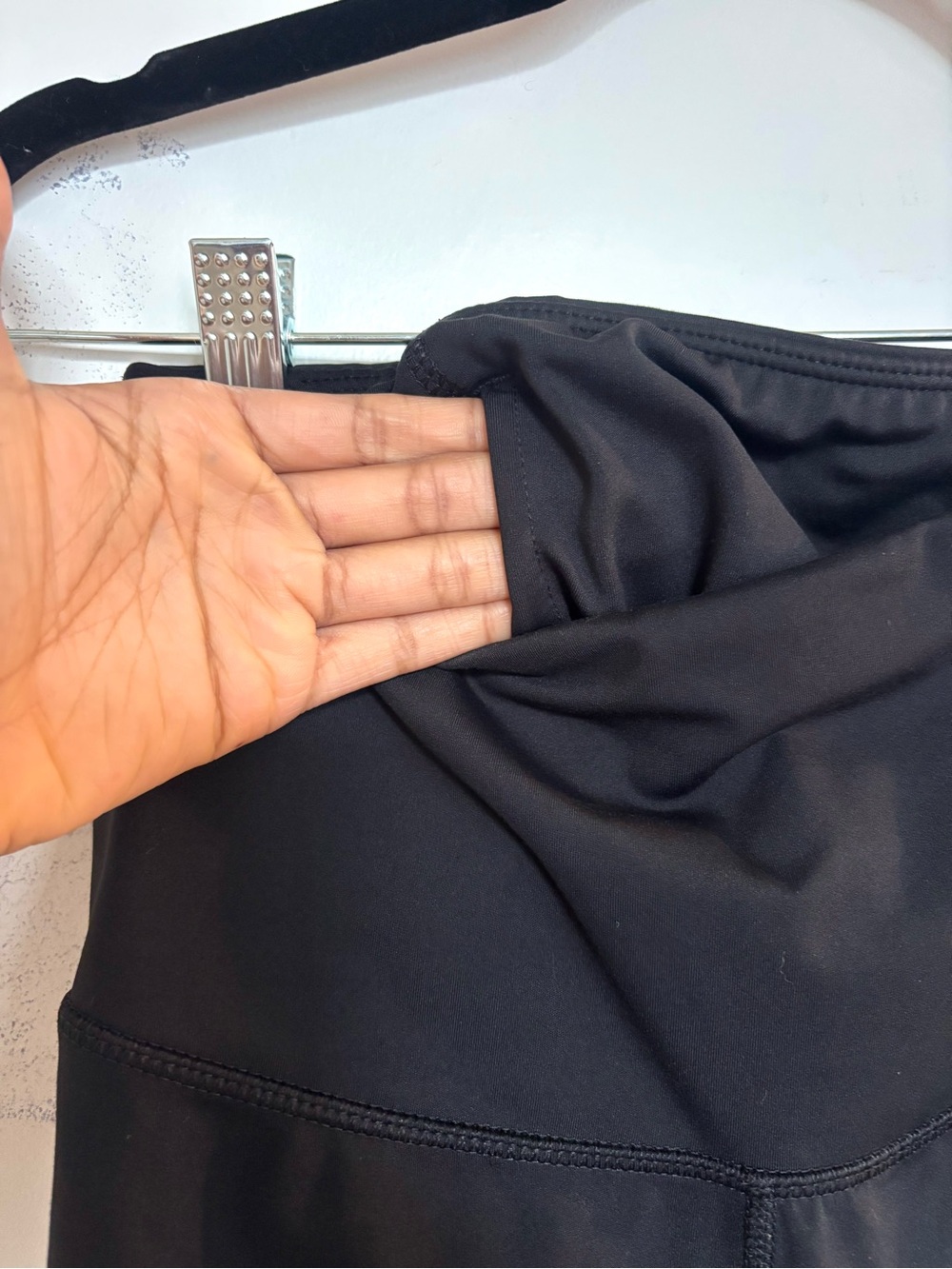 High-Waist Black Women's Leggings - Picture 3 of 4